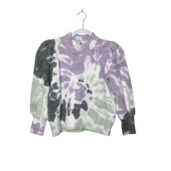 Madewell Sweaters - Madewell Tie-Dye Puff-Sleeve Sweater Women XXS Lighthouse Chunky Knit Boho